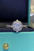 Floral 2 Carat Moissanite Crisscross Ring Rings