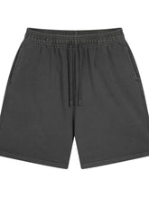 Men's Casual Drawstring Elastic Waist Shorts Dark Gray