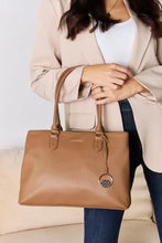 David Jones Structured Leather Handbag BROWN One Size Handbags