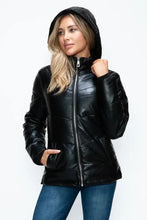 How Dare U Pocketed Zip Up Puffer Jacket with Removable Hood Woman Outerwear