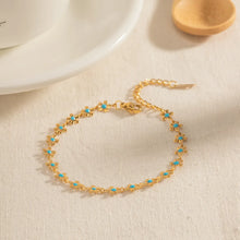 18K Gold-Plated Resin Beaded Necklace and Bracelet Jewelry Set