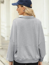 Half-Zip Collared Sweatshirt Woman Sweatshirts