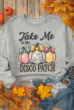 Graphic Round Neck Long Sleeve Sweatshirt Woman Sweatshirts