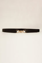 Alloy Buckle Elastic Belt Black One Size Belts