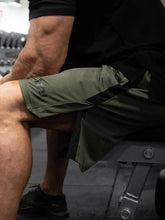 Men's Plus Size Side Slit Shorts Army Green