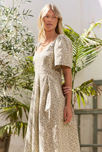 Jade By Jane Full Size Leopard Print Bell Sleeve Midi Dress Plus Size Woman Casual Dress