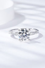 1.5 Carat Moissanite Side Stone Ring Silver