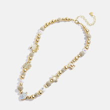 Rhinestone 14K Gold-Plated Beaded Necklace Gold One Size