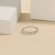 925 Sterling Silver Inlaid Zircon Ring Rings