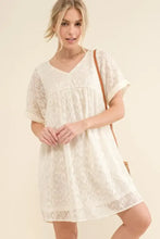 And The Why Woven Leopard Baby Doll Roll-Sleeve Casual Dress White Casual Dresses