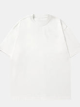 Men's Plus Size Round Neck Half Sleeve T-Shirt White