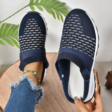 Breathable Mesh Round Toe Sneakers Dark Navy Woman Sneakers