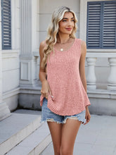 Ribbed Round Neck Tank