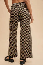 Annie Wear Drawstring Checkered Wide Leg Pants Woman Pants