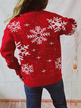 Snowflake Pattern Dropped Shoulder Sweater Sweater Pullovers