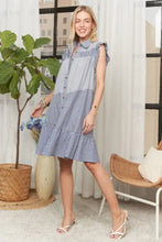 ADORA Button Down Textured Babydoll Dress Woman Casual Dress