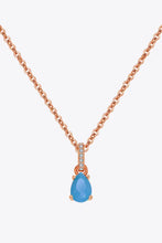 Teardrop Turquoise 4-Prong Pendant Necklace Necklaces