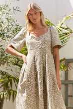 Jade By Jane Full Size Leopard Print Bell Sleeve Midi Dress Plus Size Woman Casual Dress