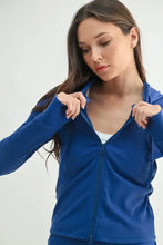 MONO B Ribbed Long Sleeve Hoodie Woman Outerwear