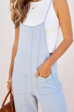 Spaghetti Strap Denim Overalls with Pockets Denim Overalls
