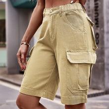 Denim Cargo Shorts with Pockets Denim Shorts