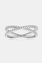 Moissanite 925 Sterling Silver Crisscross Ring Silver Rings