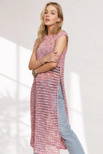 ADORA Multi Color Crochet Tunic Top Woman Outerwear