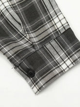 Men's Plaid Sleeve Patchwork Letter Zip-Up Hoodie