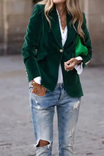 Lapel Collar One Button Blazer Woman Outerwear