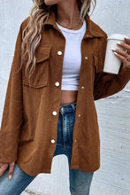 Pocketed Snap Down Long Sleeve Jacket Casual Dresses