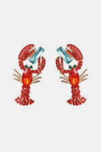 Lobster Shape Glass Stone Dangle Earrings Style A One Size