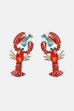 Lobster Shape Glass Stone Dangle Earrings Style A One Size Earrings