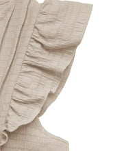 Ruffled Tie Neck Cap Sleeve Dress Casual Dresses