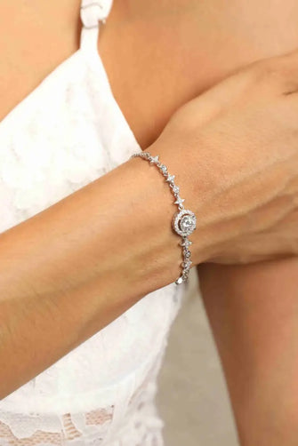 Adored Show You The Way Moissanite Bracelet Silver One Size Necklaces