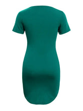 Round Neck Short Sleeve Mini Tee Dress Casual Dresses