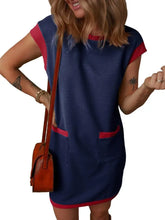 Round Neck Cap Sleeve Mini Dress Casual Dresses
