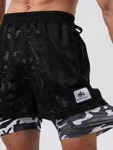 Men's Plus Size Elastic Waist Shorts Black