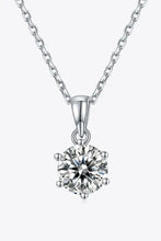 1 Carat Moissanite 925 Sterling Silver Necklace Silver One Size Necklaces