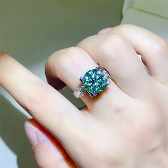 5 Carat Moissanite Zircon 925 Sterling Silver Ring Silver Rings