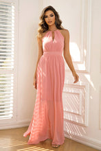 Tied Cutout Sleeveless Maxi Dress Coral