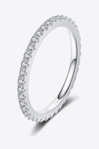 Curious Time 925 Sterling Silver Moissanite Ring Silver