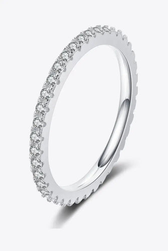 Curious Time 925 Sterling Silver Moissanite Ring Silver Rings
