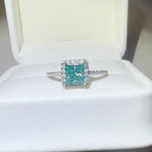 2 Carat 925 Sterling Silver Moissanite Square Shape Ring Rings