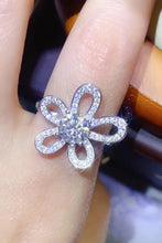 1 Carat Moissanite Flower-Shape Open Ring Rings