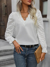 Honey V-Neck Flounce Sleeve Blouse Woman Blouses