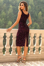 Sequin Sleeveless Slit Dress Cocktail Dress