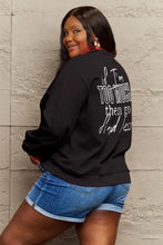 Simply Love Full Size IF I'M TOO MUCH THEN GO FIND LESS Round Neck Sweatshirt Woman Sweatshirts