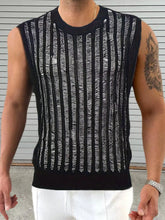 Men's Round Neck Hollow Out Sleeveless Top Tanks & Camis