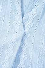 Jacquard Texture Flared Short Sleeve Notched Neck Mini Dress Casual Dresses