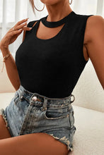 Cutout Sleeveless Top Tanks & Camis